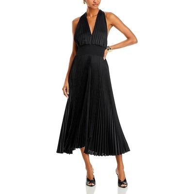 A.L.C. Womens Halter Style Top Pleated Wear to Party Halter Dress BHFO 6087