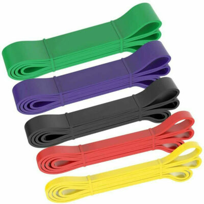 Resistance Bands Set 5 Loop Heavy Duty For Gym Exercise Pull up Yoga Fitness A++