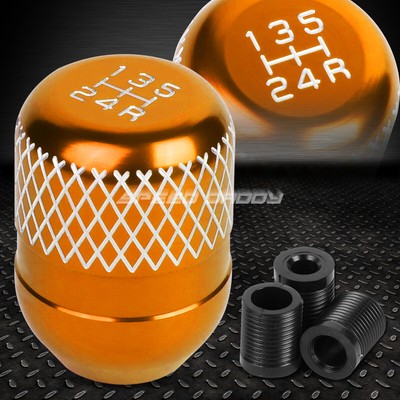 УНИВЕРСАЛЬНАЯ 42-МИЛЛИМЕТРОВАЯ ГОНОЧНАЯ МЕХАНИЧЕСКАЯ 5-СТУПЕНЧАТАЯ РУЧКА ПЕРЕКЛЮЧЕНИЯ ПЕРЕДАЧ MT STICK С СЕТКОЙ JDM ОРАНЖЕВОГО ЦВЕТА