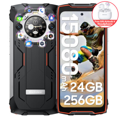 Blackview BV9300Pro Rugged Smartphone 24GB+256GB 15080mAh 100LM Flashlight 120Hz