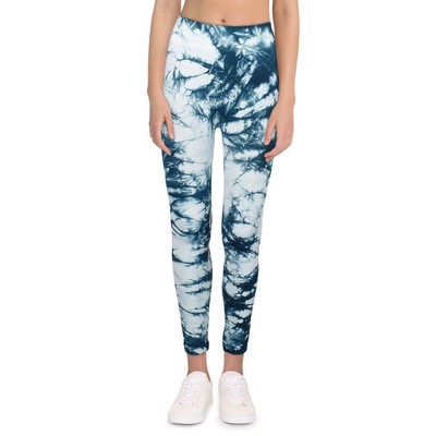 

Женские синие нейлоновые леггинсы Nikibiki High Wait +  BHFO 6694, Teal tie dye, NB7647
