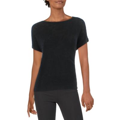 

Женский вязаный повседневный льняной пуловер Eileen Fisher BHFO 9242, Черный