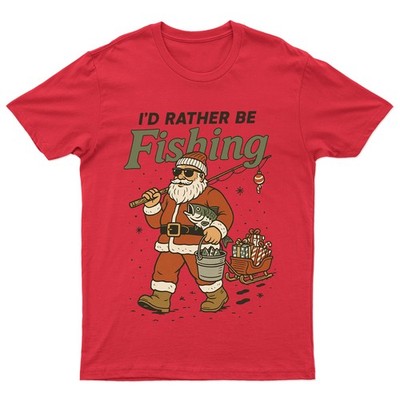 Id Rather Be Fishing T-Shirt Unisex Gift Retro Funny Womens Vintage Mens