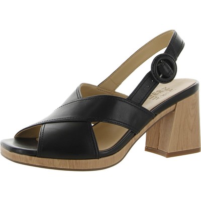 

Женские черные сандалии с открытой пяткой Naturalizer Renly, ширина 7,5 (C, D, W) BHFO 7375, Black leather, Renly