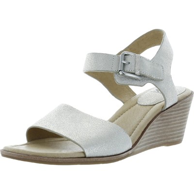 

Мягкие женские босоножки на танкетке Garin Silver Metallic, размер 9, средний (B,M), BHFO 6113, Белый, Garin
