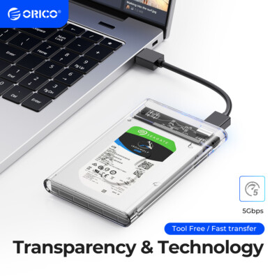 ORICO 2.5'' Hard Drive Enclosure SATA to USB C 3.1 6Gbps External Hard Drive Case