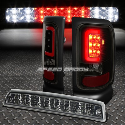 ЗАДНИЙ ФОНАРЬ BLACK SMOKE U-HALO LED + 3-Й СТОП-СИГНАЛ ДЛЯ 94-02 DODGE RAM 1500-3500