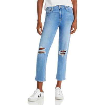 

Женские укороченные джинсы Paige Stella Denim Light Wash с эффектом потертости BHFO 5881, Nola destructed, Stella