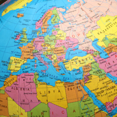 13'' World Earth Globe w/ Stand Gift Ocean Rotating World Map Desktop Geography