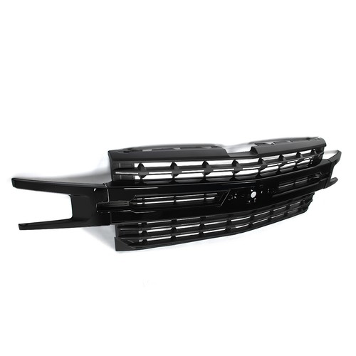 For 2019-2021 Chevy Silverado 1500 LT RST Front Bumper Grille Gloss Black Grill