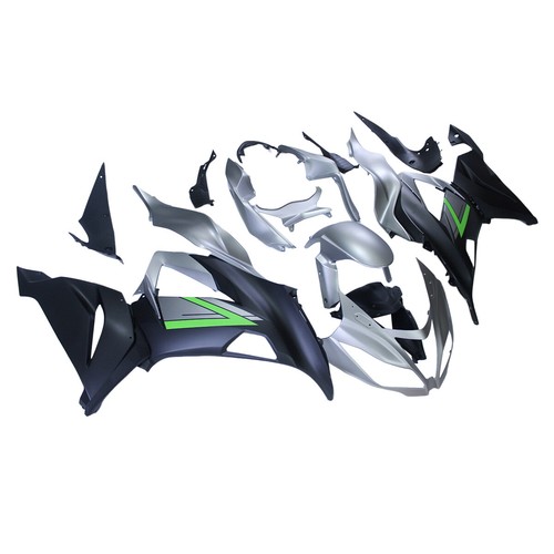 Silver Black Injection Bodywork for Kawasaki ZX6R 2013 14 15