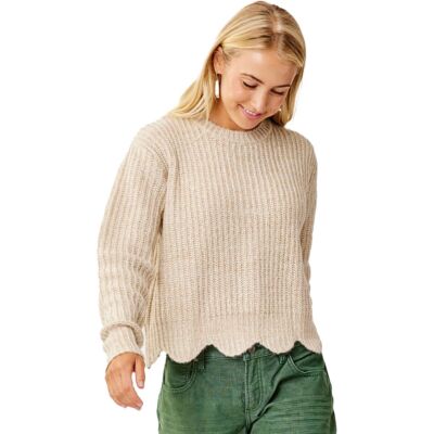 

Свитер Groton Carve Designs — женский, светлый хаки, меланжевый, Light khaki marl