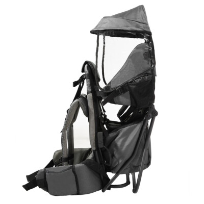 ClevrPlus Baby Backpack Camping Hiking Child Toddler Carrier Shade Visor, Grey