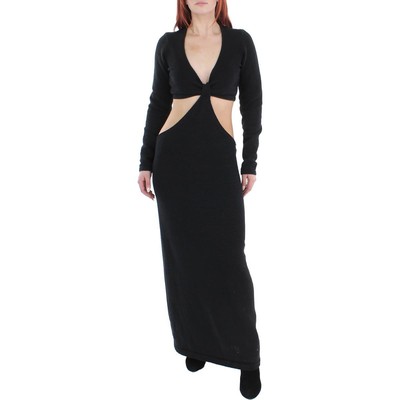 Cult Gaia Womens Jana Black Knit Long Formal Maxi Dress XS BHFO 1434
