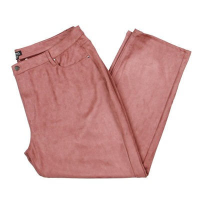 

Женские розовые прямые брюки из искусственной замши Jones New York Plus  BHFO 3395, Fawn