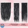 24 Inch Clip in Dreadlock Hair Extensions 10Clips 40 Strands Mixed Synthetic Dreads Extensions for Women,Handmade Soft Straight Boho Wavy Dreads,Black