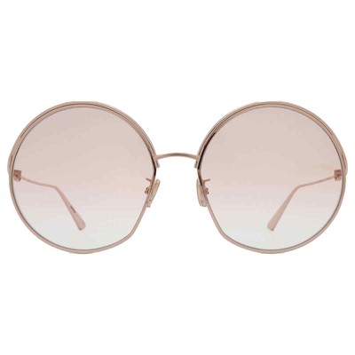 Pre-owned Dior Brown Round Ladies Sunglasses Ever R1u Cd4025un 28f 61 Ever R1u