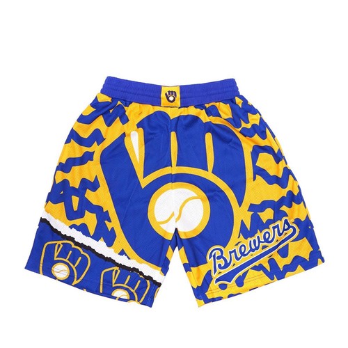 

MITCHELL - NESS MLB JUMBOTRON 2.0 СУБЛИМАТИРОВАННЫЕ КОРОТКИЕ ПИВОВАРЫ, Royal/yellow