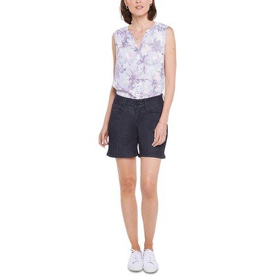 NYDJ Womens Roxanne Blue Denim Tummy Slimting Shorts Denim Shorts 12 BHFO 4205