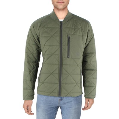 BASS OUTDOOR Мужское зеленое легкое теплое стеганое пальто Верхняя одежда S BHFO 8244