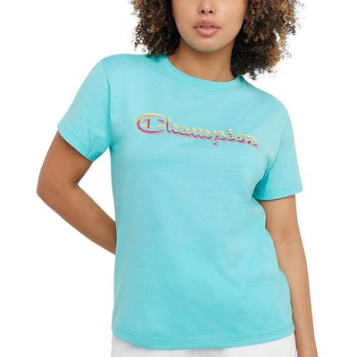 

Женская футболка с круглым вырезом и логотипом Champion Plus BHFO 8934