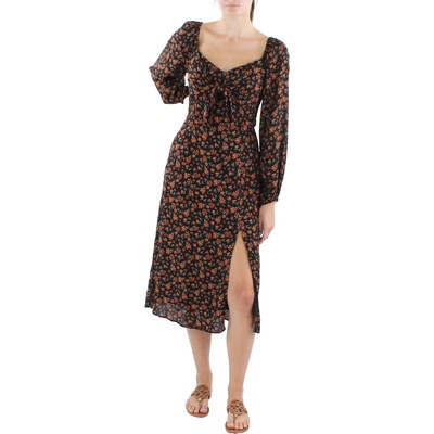 

Женский черный крестьянский сарафан с вырезами Lost + Wander  BHFO 8133, Black floral
