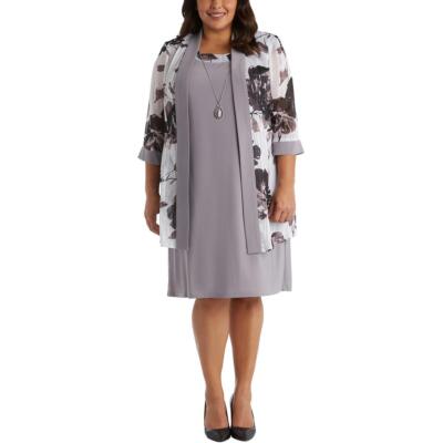 

R-M Richards Женский комплект из 2 предметов: платье плюс BHFO 9477, Grey