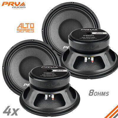 4x PRV Audio 10W650A Midbass ALTO PRO Audio 10'' Speakers 8 Ohm 650 Watts Woofer