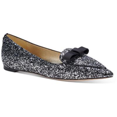 

Женские модные лоферы с черным бантом Kate Spade New York 8,5, средние (B,M) 5589, Black silver