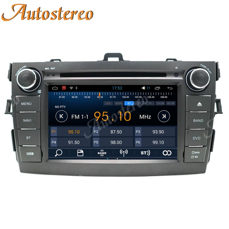 Android System Car GPS Navigation Stereo DVD Player for Toyota Corolla 2007-2013