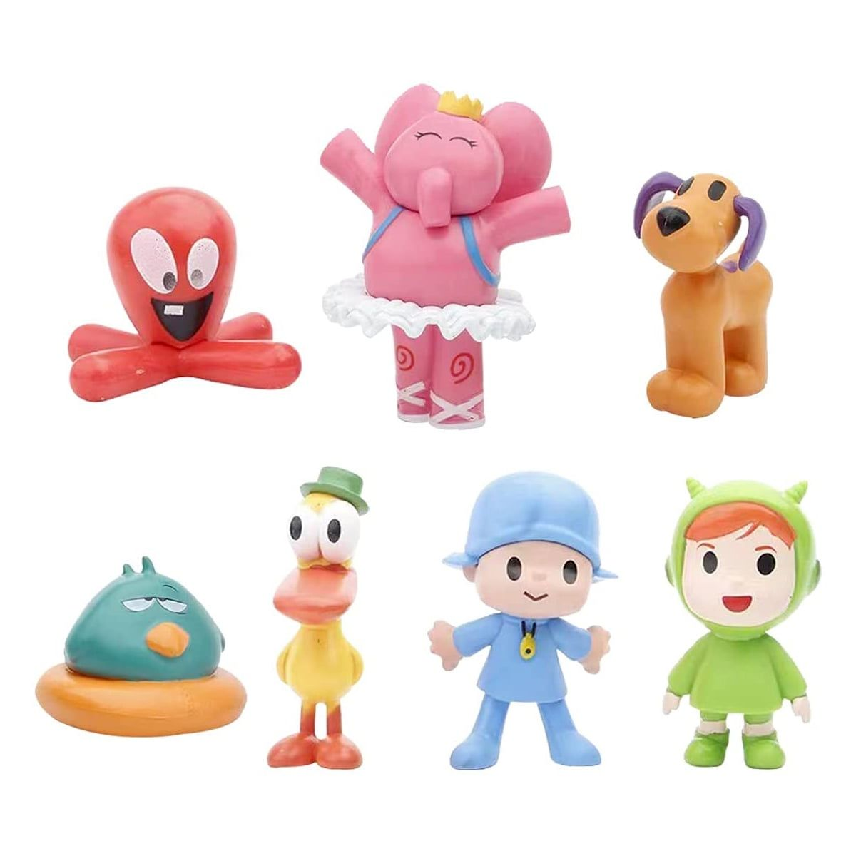 7 Pcs Pocoyo Toys - Action Figure Doll Toy - Nina, Elly, Pato, Fred, Loula Kids