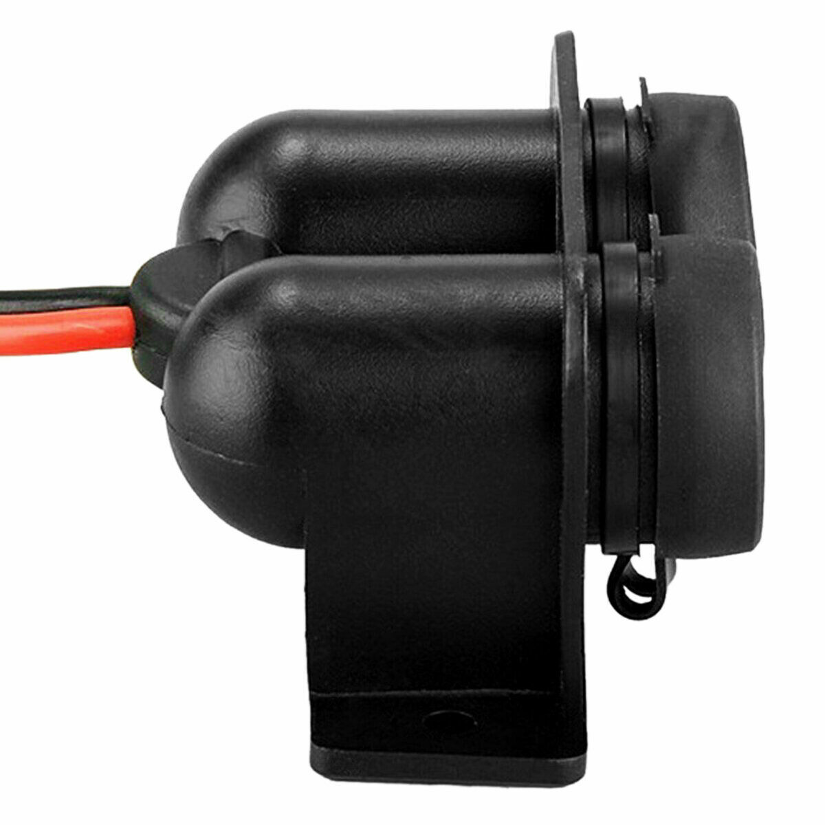  12V Waterproof Power Dual Socket Car Motorcycle Cigarette Lighter Plug 