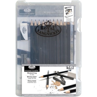 Clearview Mini Art Set-Sketching 16pc, Pk 1, Royal Brush