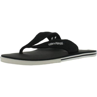 

Converse Mens CT Foam Pool Beach Thong Sandals Flats BHFO 3094, Black/milk, CT