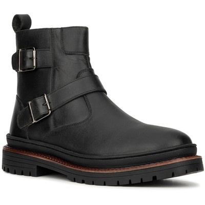 Reserved Footwear Мужские черные кожаные мотоциклетные ботинки 7.5 Medium (D) BHFO 2553