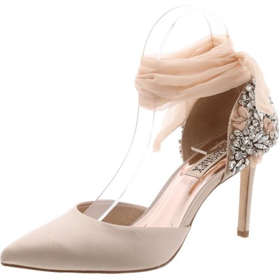 Женские босоножки Badgley Mischka в богемном стиле бежевого цвета на высоком каблуке 6,5 см (B,M) BHFO 5791