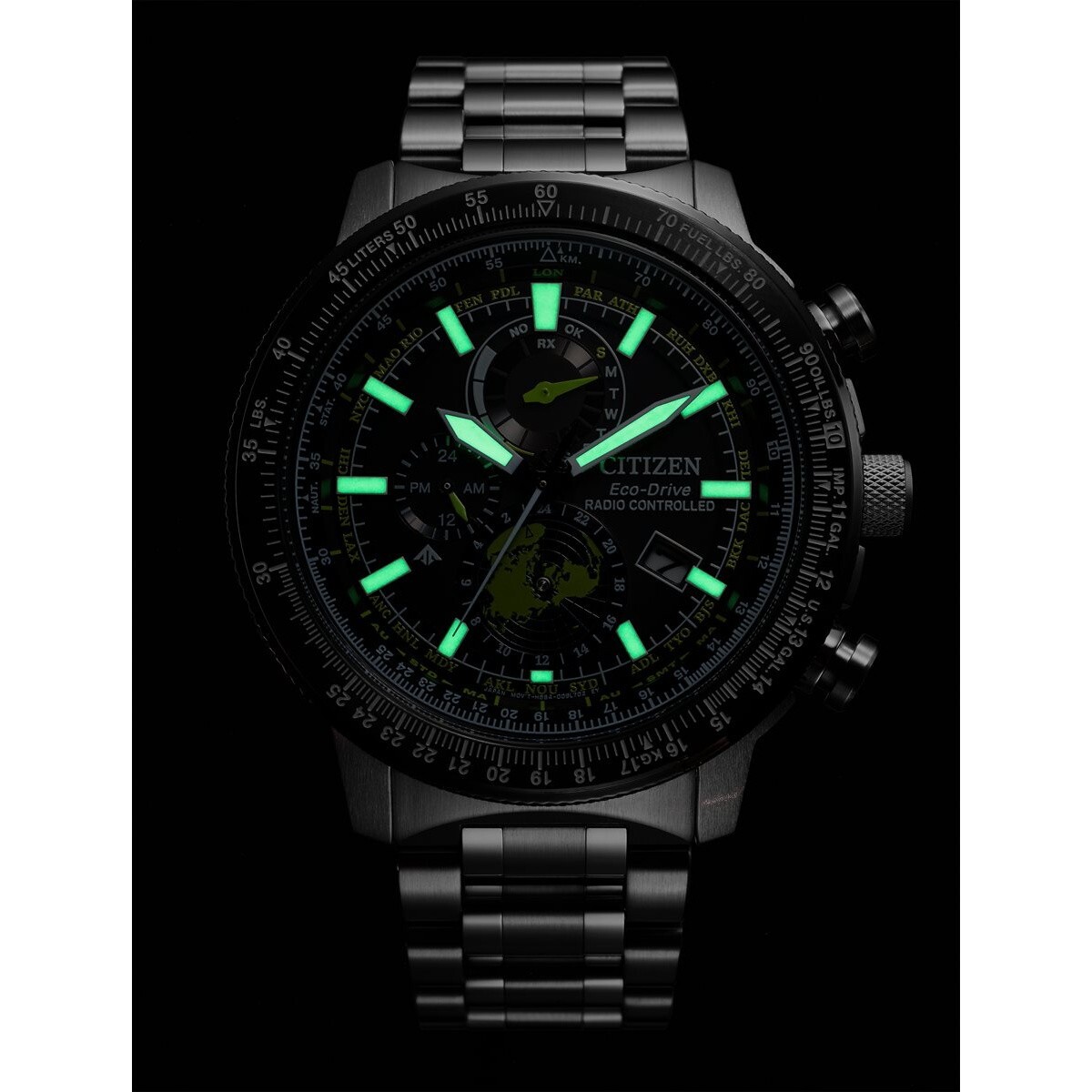 Pre-owned Citizen Promaster Sky Geo Trekker Direct Flight Watch Men's Watch By3006-53e