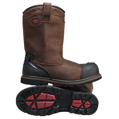 Pre-owned Avenger Men's Wellington Carbon Toe Waterproof Work Boots Brown - A7876