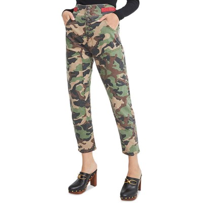 

Женские зеленые капри с камуфляжным принтом Veronica Beard  BHFO 8662, Camo, J22084921130CA