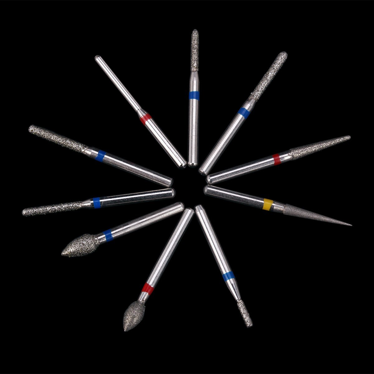 10pcs Dental FG Crown Preparation Diamond Burs Anterior Teeth Drills Kit FG-112