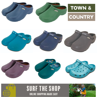 Town and Country Womens / Mens Gardening Clogs Lightweight Cloggies UK