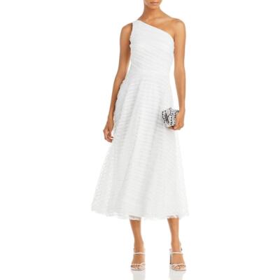 

Женское коктейльное миди-платье Aqua на одно плечо с икрой  BHFO 6596, Off white