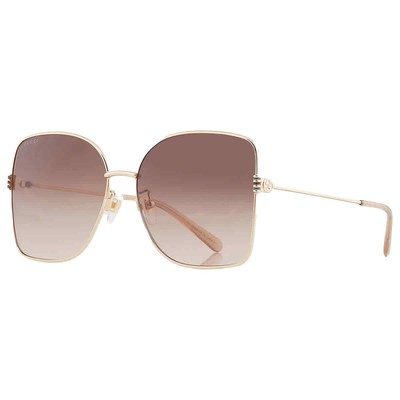 Pre-owned Gucci Brown Butterfly Ladies Sunglasses Gg1282sa 003 62 Gg1282sa 003 62