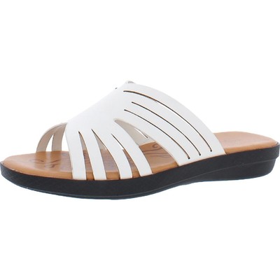 

Сандалии Easy Street Womens Audra White Slide Sandals 7 Extra Wide (E+, WW) BHFO 4711, Белый