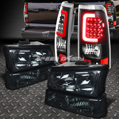 ДЫМЧАТАЯ ФАРА + ЧЕТКИЙ СИГНАЛ + ХРОМИРОВАННЫЙ ЗАДНИЙ ФОНАРЬ С 3D-ОРЕОЛОМ ДЛЯ 03-07 SILVERADO