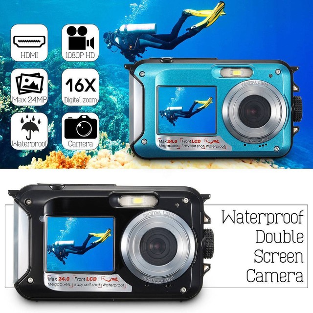 2.7" Full HD 24MP 16x Digital Zoom Dive Waterproof Digital Camera
