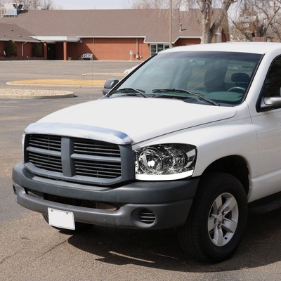 For 06-09 Dodge Ram 1500-3500 LED DRL Headlight/Lamp Smoked Housing Clear Corner