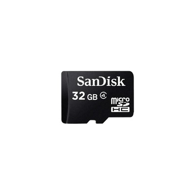 Карта памяти SanDisk microSDHC 32 ГБ, класс 4 с адаптером SD #SDSDQM-032G-B35A