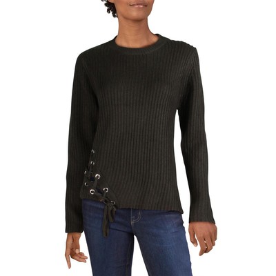 

Зеленая женская рубашка в рубчик на шнуровке Devoted, свитер с круглым вырезом, топ  BHFO 1346, Зеленый