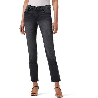 Джинсы прямого кроя Joes Womens Lara черные со средней посадкой на щиколотке 25 BHFO 4086